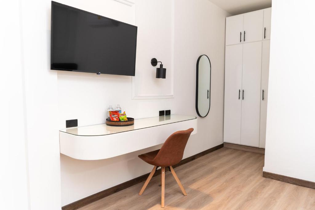 TV a/nebo společenská místnost v ubytování Hotel Boutique Las Mesetas