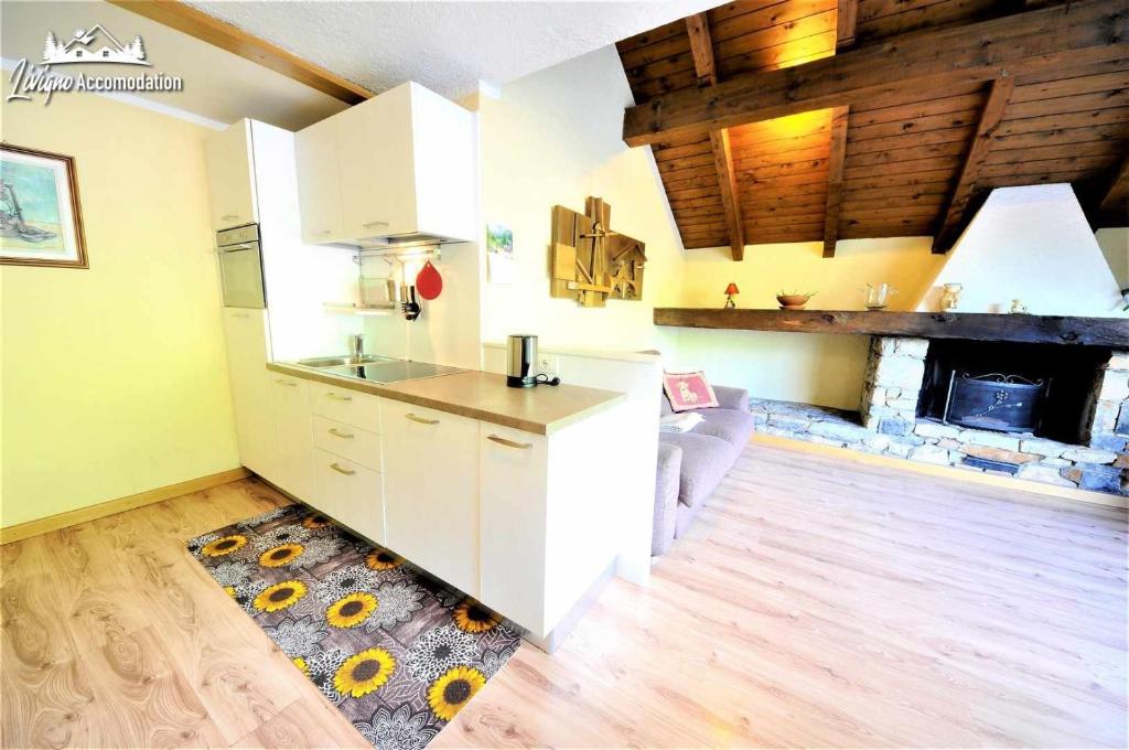Kuchyňa alebo kuchynka v ubytovaní Chalet 1816 by Livigno Accomodation