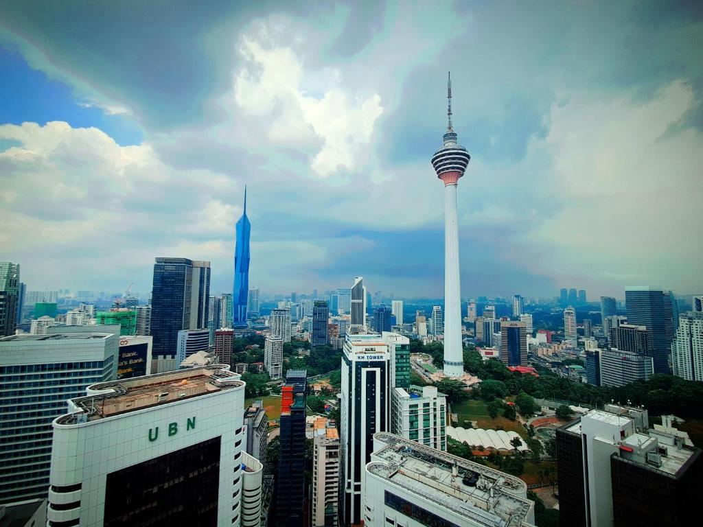 Nespecifikovaný výhled na destinaci Kuala Lumpur nebo výhled na město při pohledu z apartmánu