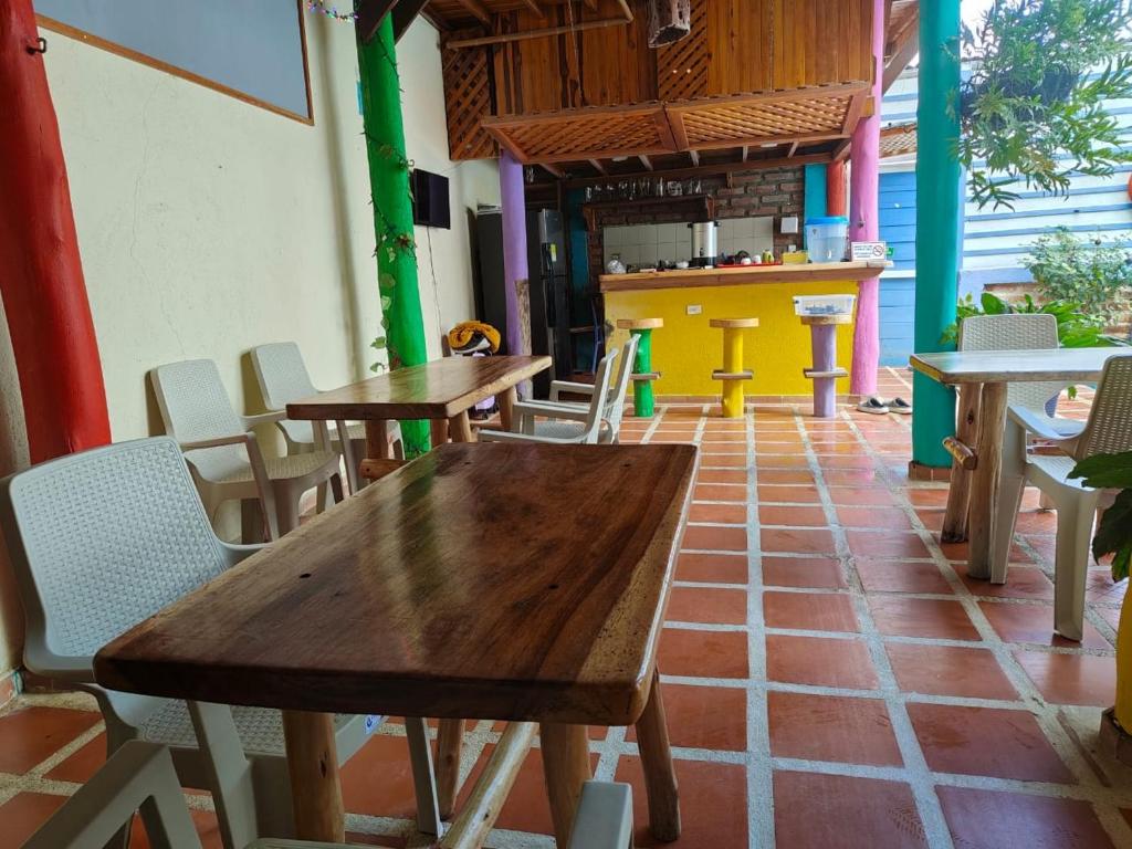 Restaurace v ubytování El Refugio Minca