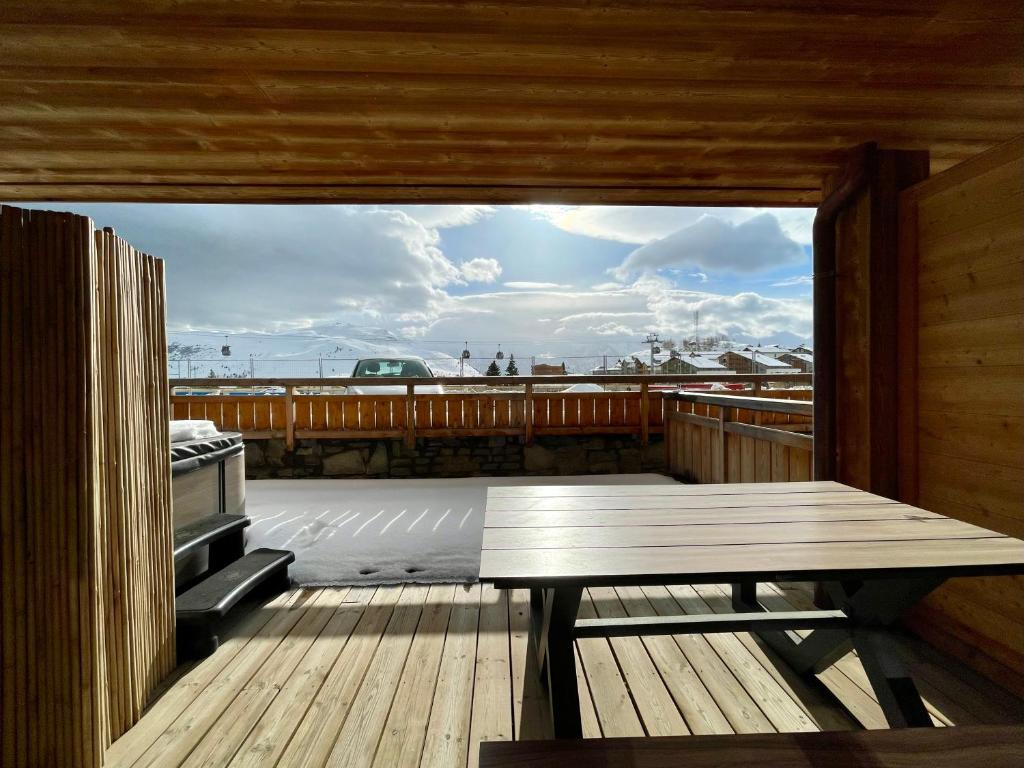Balkon lub taras w obiekcie Homency - Résidence les Gentianes