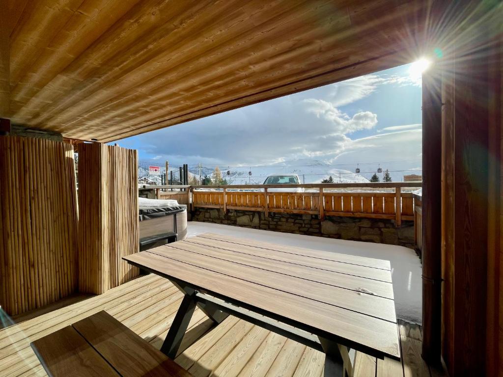 Balkon lub taras w obiekcie Homency - Résidence les Gentianes