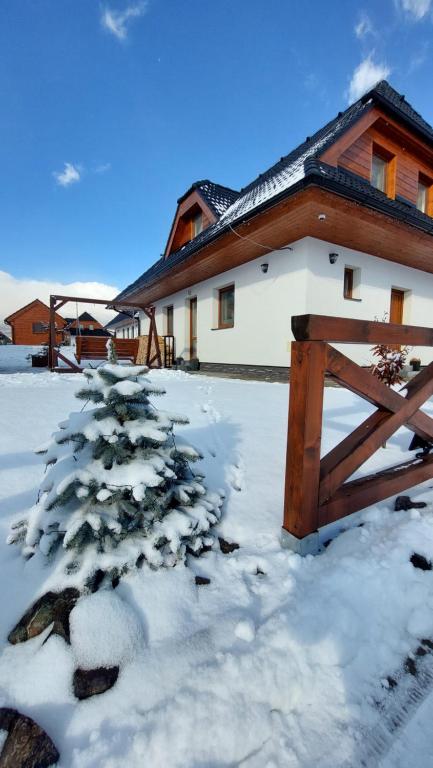 Bygningen som feriehuset ligger i