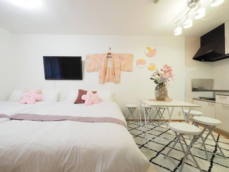 TV a/nebo společenská místnost v ubytování Guest Room Ichigo