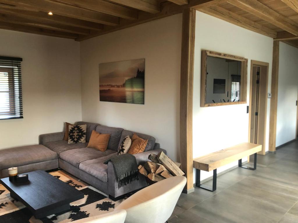 TV a/nebo společenská místnost v ubytování Le Chalet De Saint-Hubert