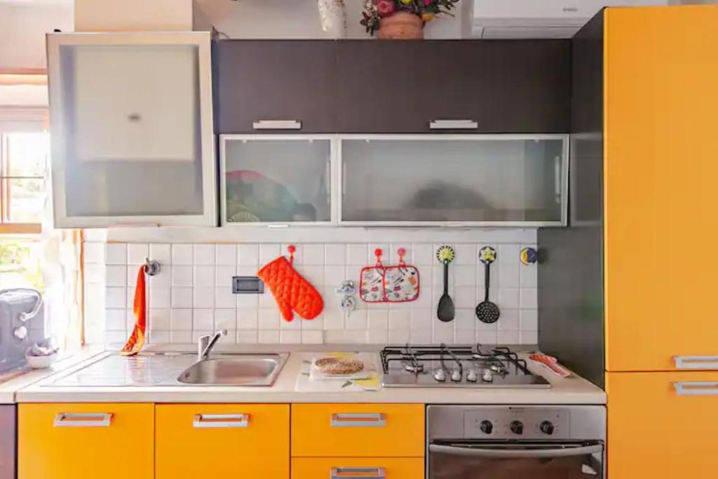 A kitchen or kitchenette at Toscana, La Terra Del Vino Sharon House per Degustare il Chianti!