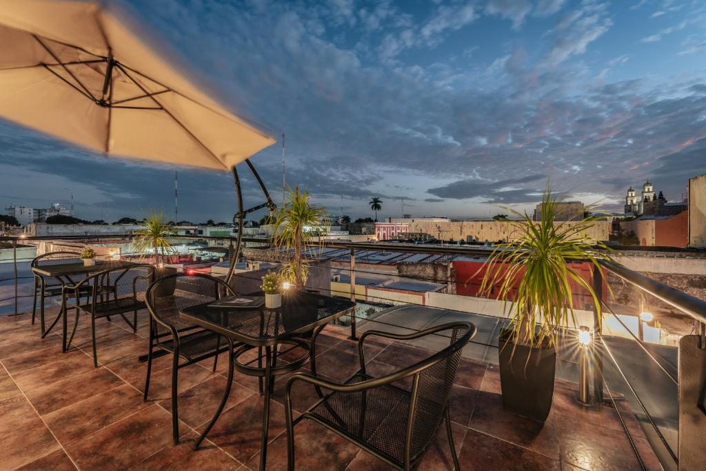 Balkón nebo terasa v ubytování Hotel Casa Nova, Merida