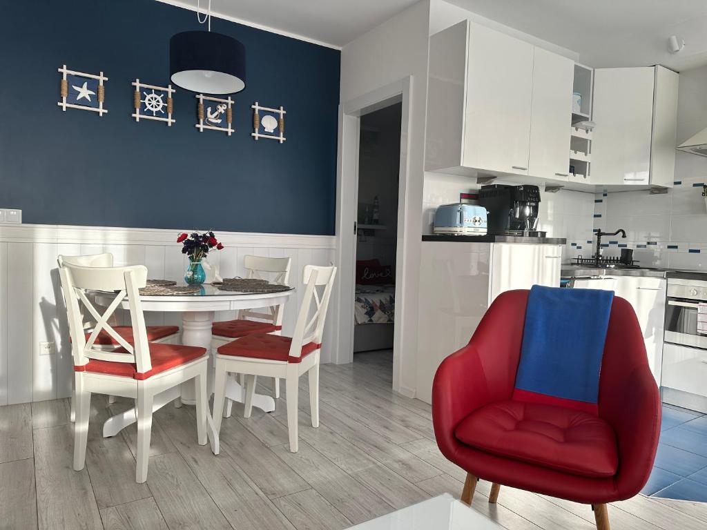 Kuchyňa alebo kuchynka v ubytovaní Amko Style Apartamenty Przystań 26 Willa Nord