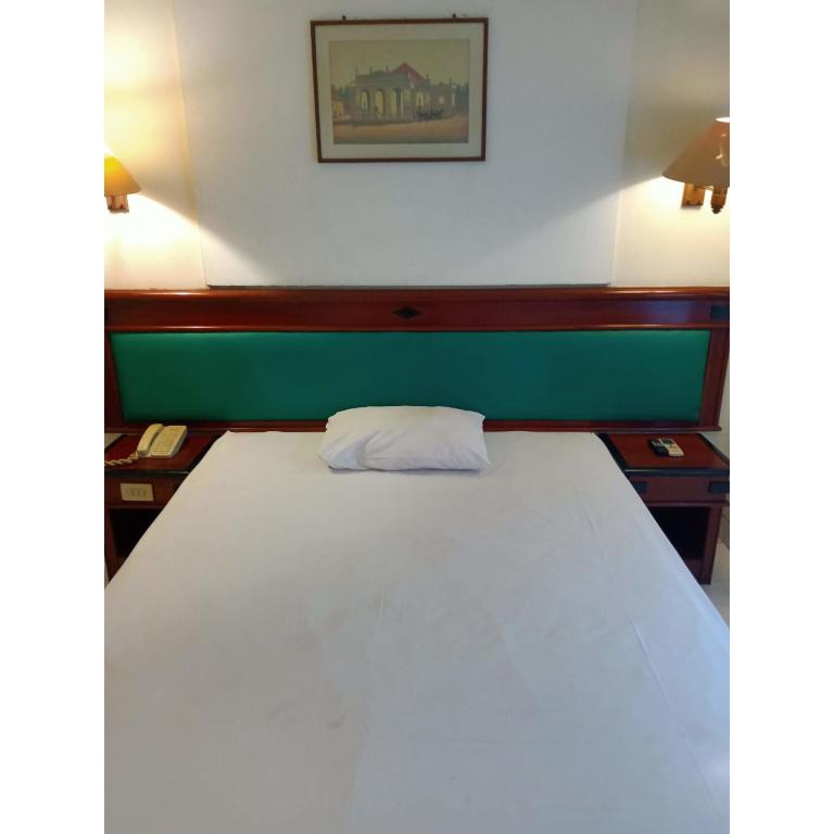 Postel nebo postele na pokoji v ubytování Puri Jaya Hotel