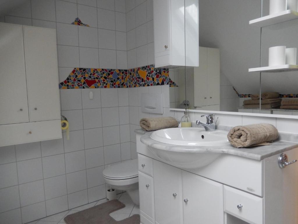Koupelna v ubytování Familien Zeit