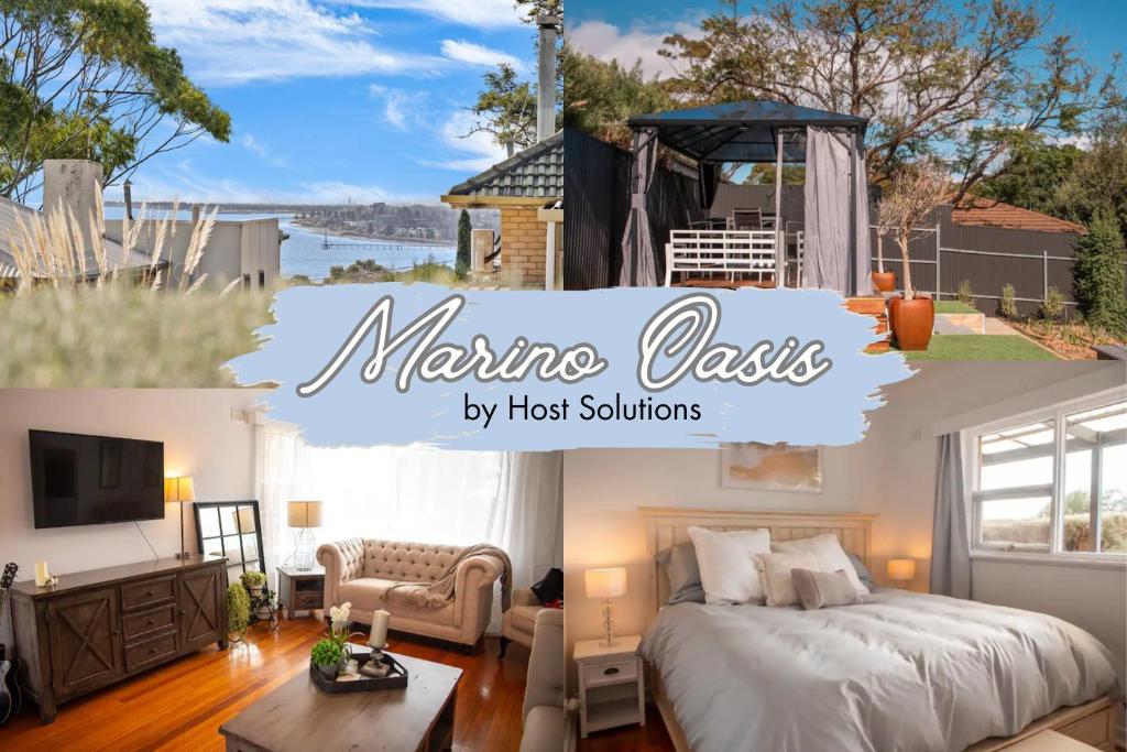 Marinoにある'Oasis in Marino' w/ Ocean Views, Sunroom + Studyのマスターベッドルーム(ベッド1台付)、リビングルーム