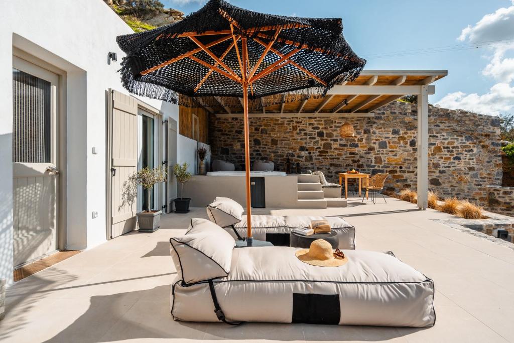 Posezení v ubytování Pleiades Villas Naxos