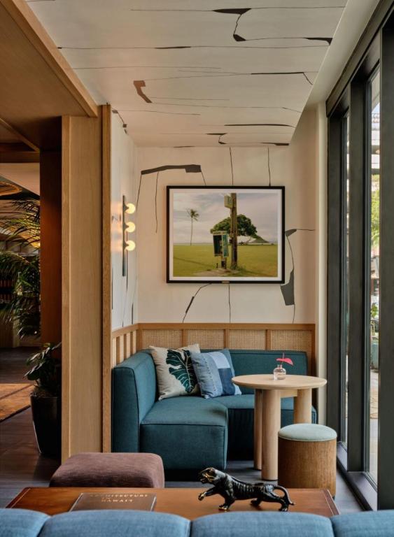 Posezení v ubytování Romer House Waikiki