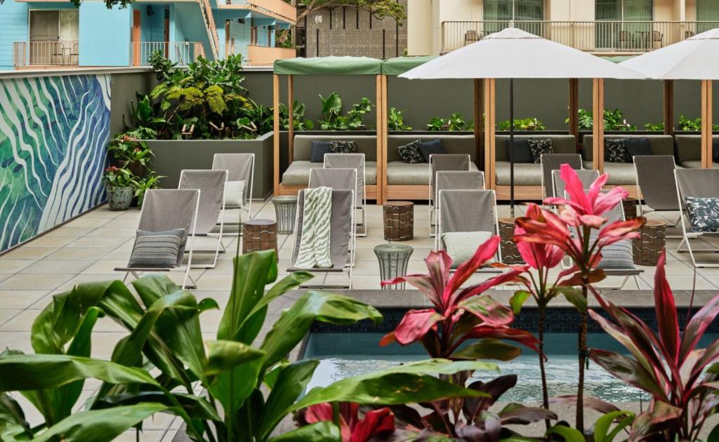 Zahrada ubytování Romer House Waikiki