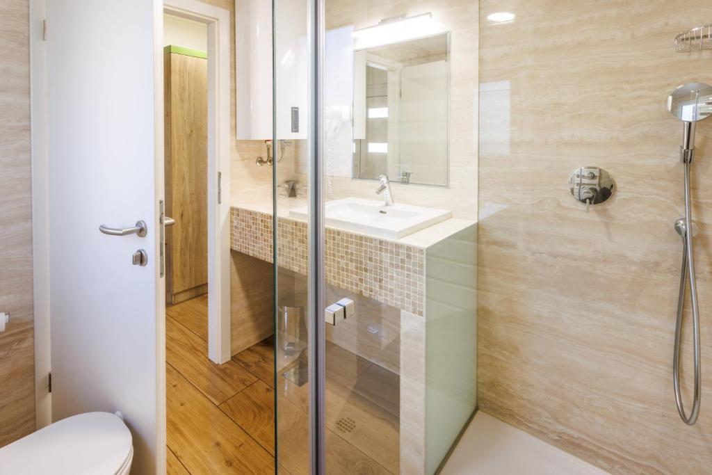 Koupelna v ubytování Mobile House Vegov hram