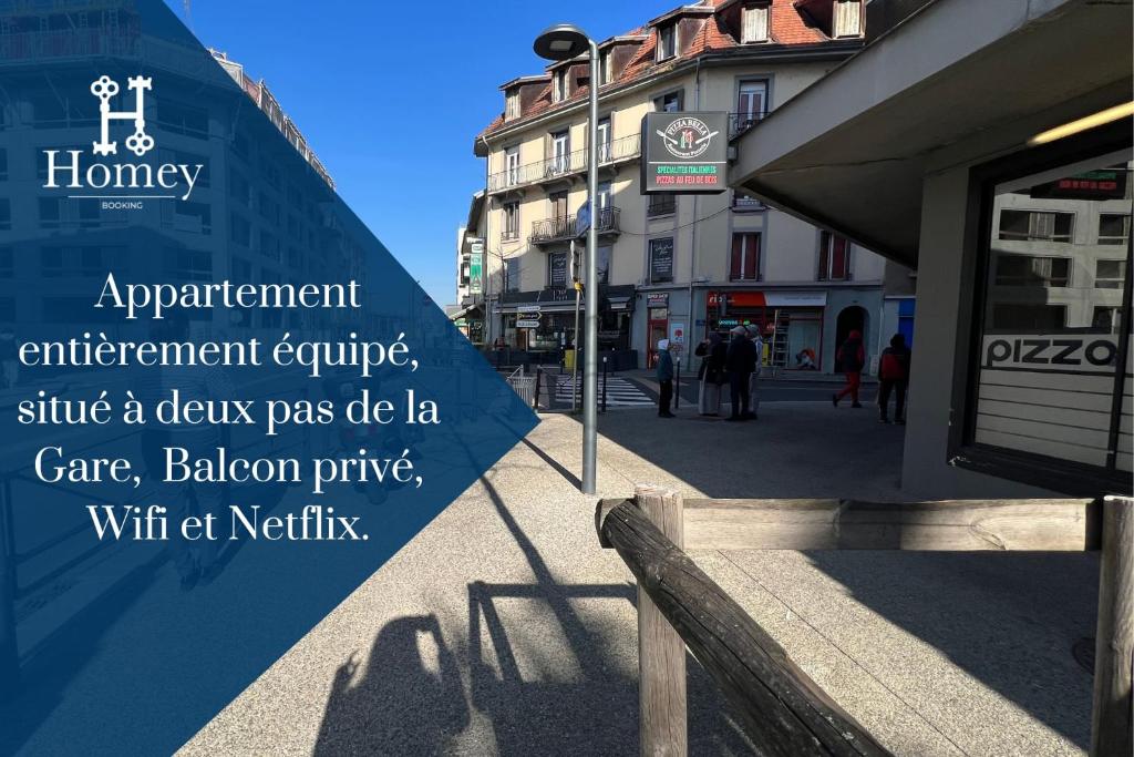 Fotografia z galérie ubytovania HOMEY GREY - Proche Gare et Tram - Proche centre - Balcon privé - Wifi et Netflix v destinácii Annemasse