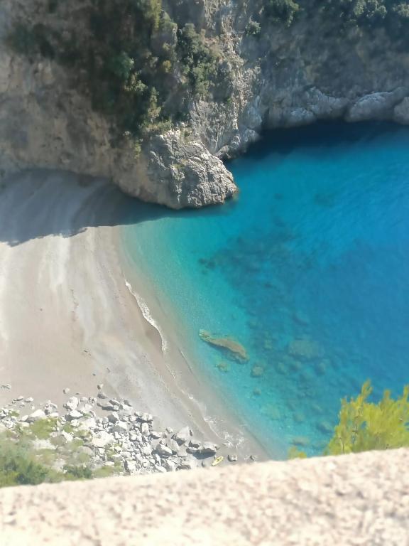 a view of a beach with blue water at B&B DieMme Amalfi Coast in Vietri sul Mare