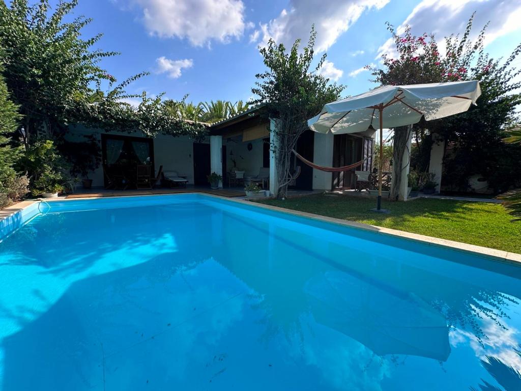 Bazén v ubytování Villa Amy with a Pool in Porto Hydra by goutos properties nebo v jeho okolí