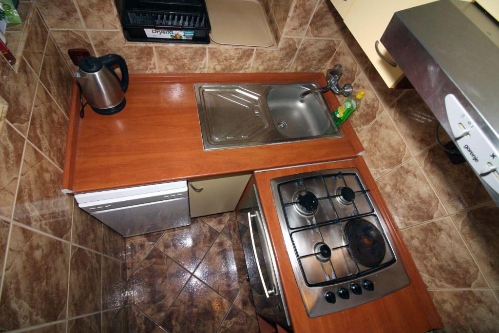 Kuchyň nebo kuchyňský kout v ubytování House Ante