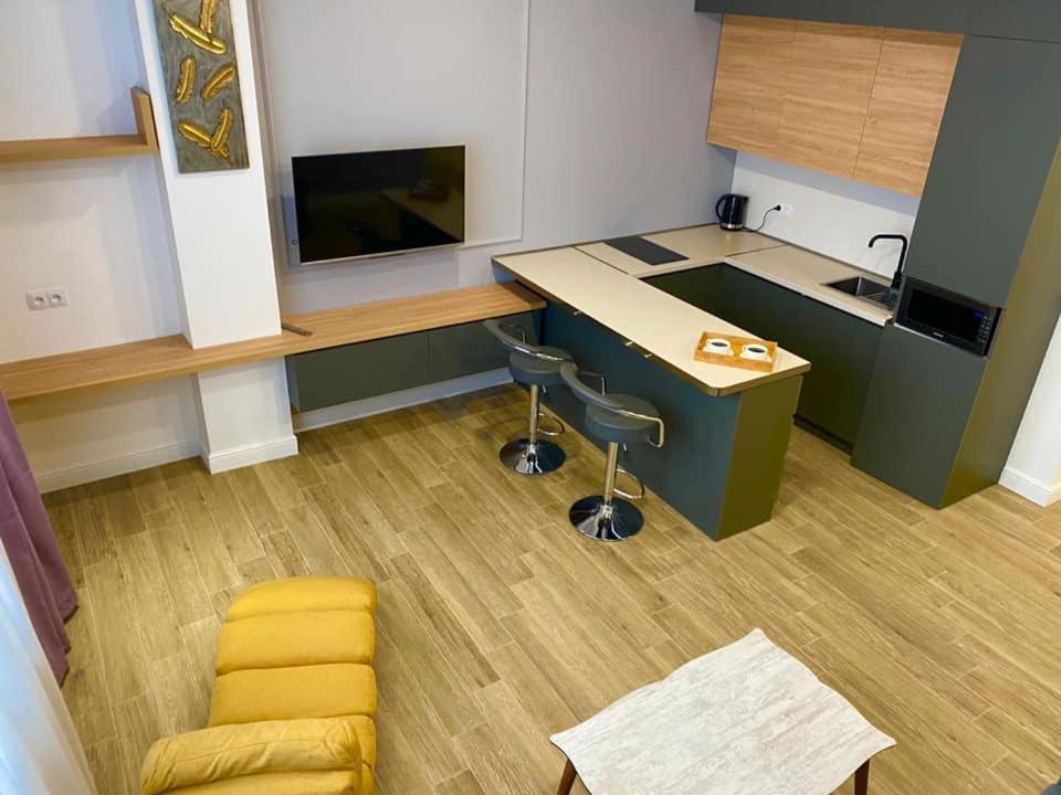 Kuchyň nebo kuchyňský kout v ubytování winter house GUDAURI