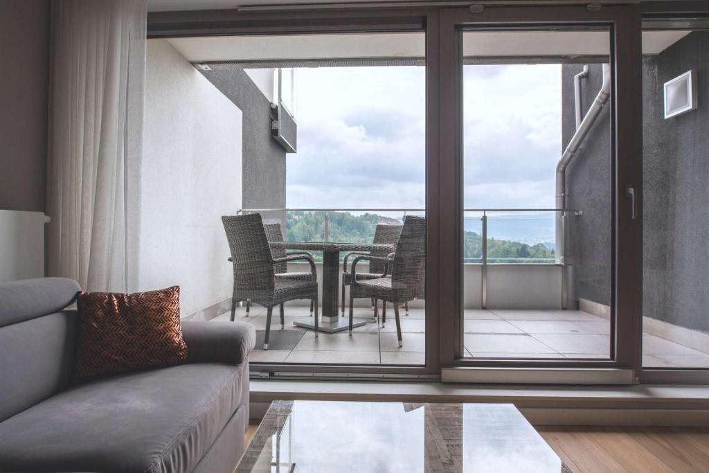 Posezení v ubytování ApartView Premium by Rent like home