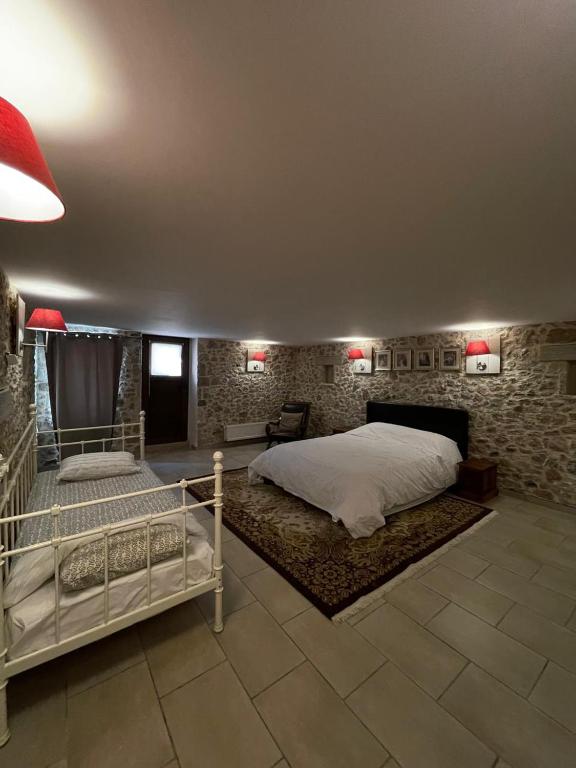 A bed or beds in a room at River country
