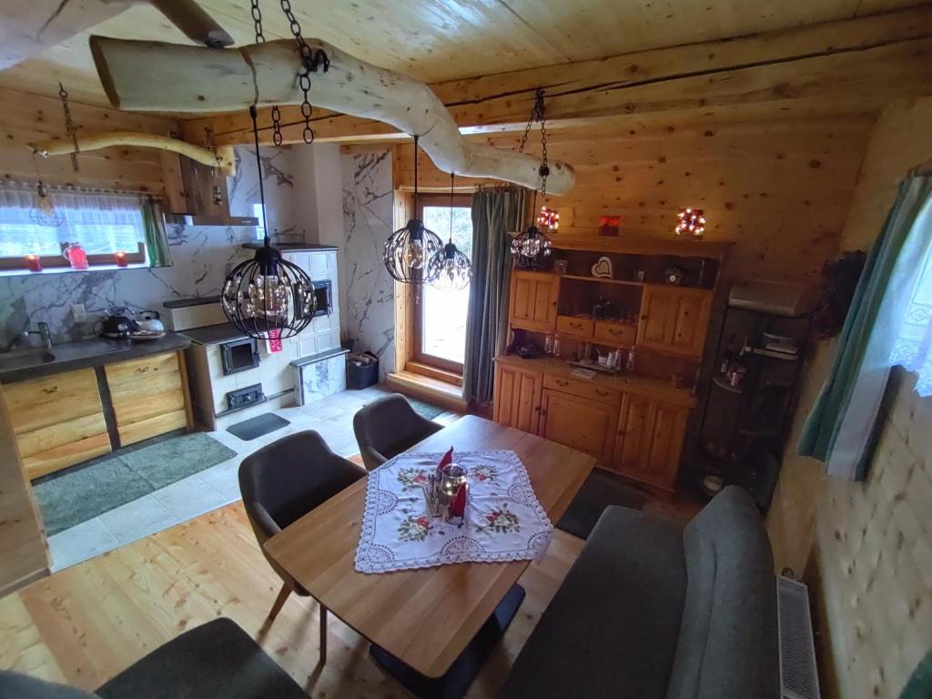 Kuchyň nebo kuchyňský kout v ubytování Kerschbaumer Chalet