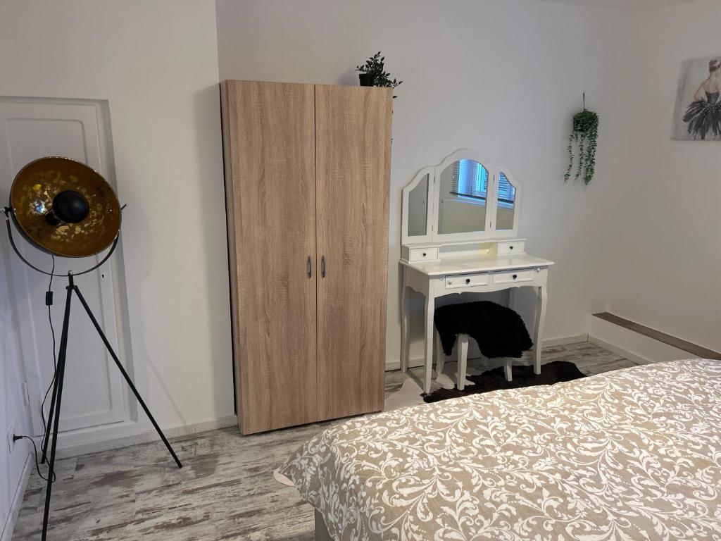 Postel nebo postele na pokoji v ubytování Appart Chez willi