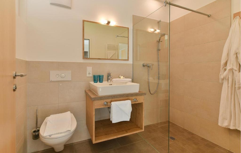 Koupelna v ubytování Hochwertige Ferienwohnung