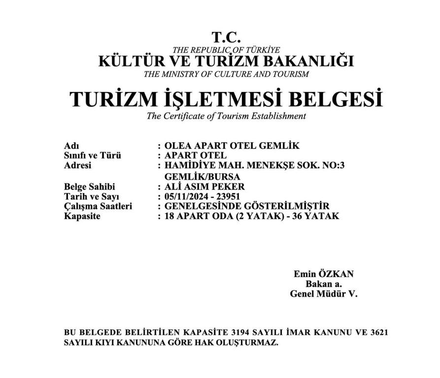 Fotografie z fotogalerie ubytování Olea Suites Otel v destinaci Gemlik