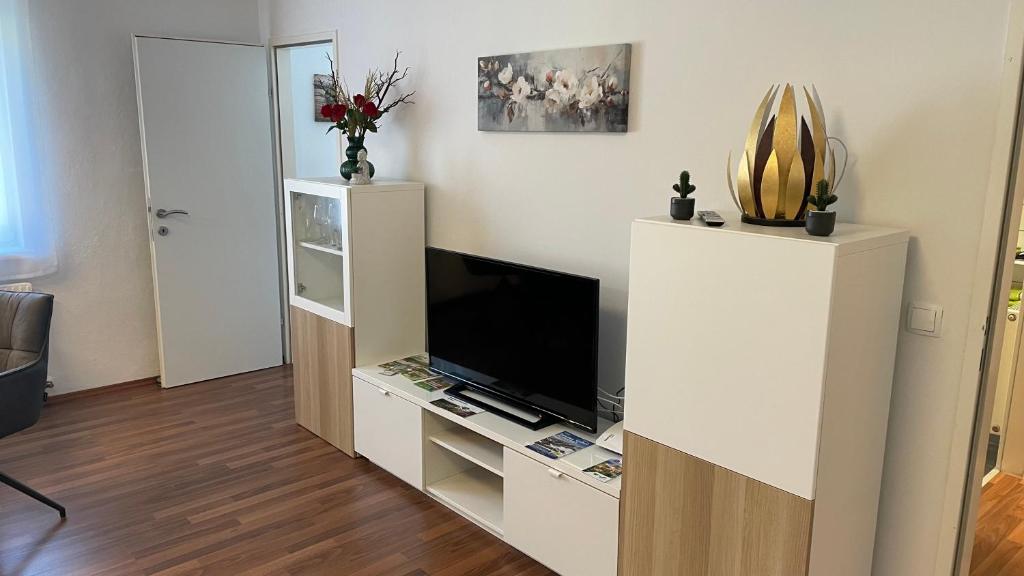 TV a/nebo společenská místnost v ubytování Wunderschöne Stadtwohnung