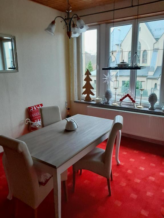 Posezení v ubytování Ferienwohnung Springstein
