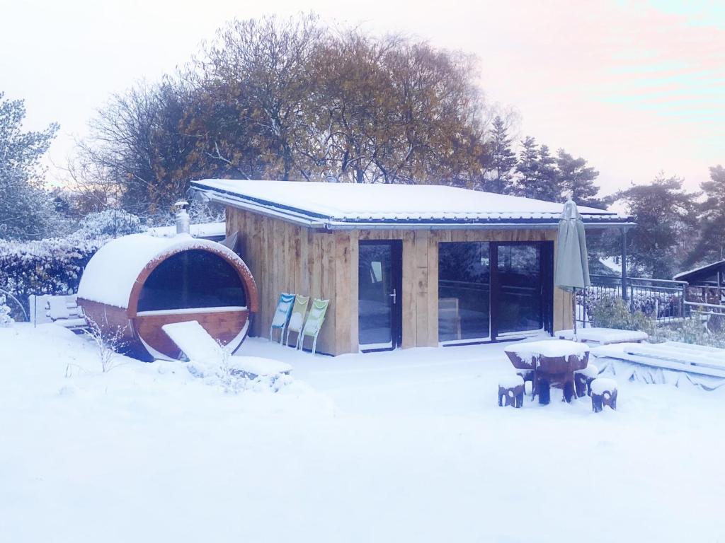 Grand appart familial Nature et Sauna - Le Terrier Ovifat v zimě