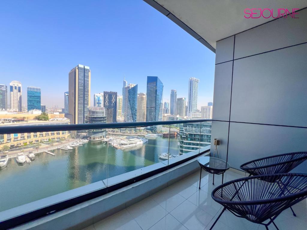 Balkón nebo terasa v ubytování BCL12 - Stunning 1BR with Full Marina view in Bay Central Tower