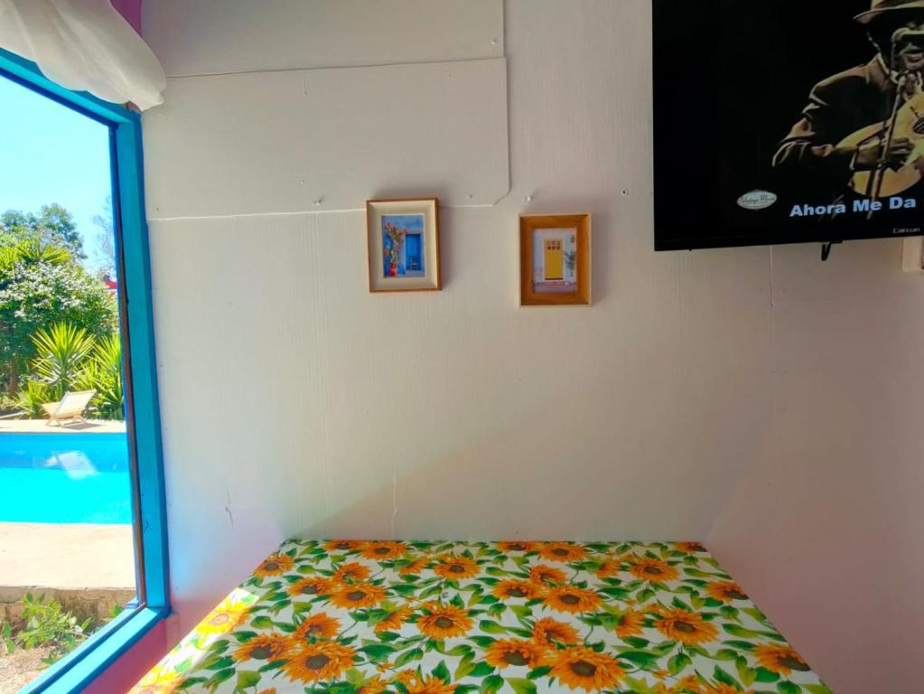 Postel nebo postele na pokoji v ubytování ALME cabañas Olmué