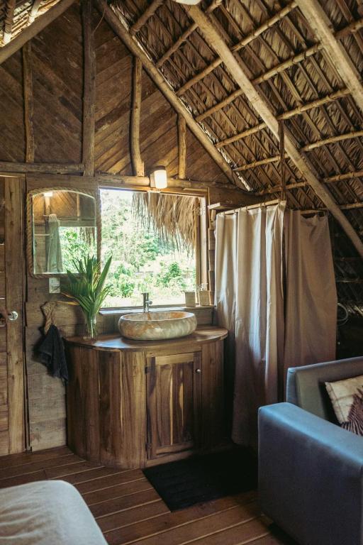 Cama o camas de una habitación en Bungalows India, El Valle, Samana