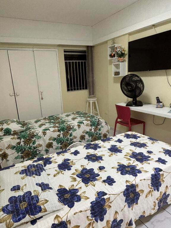 Postel nebo postele na pokoji v ubytování Qto Duplo próximo ao Shopping Recife