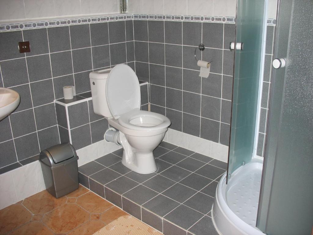Koupelna v ubytování Hotel Kovarna