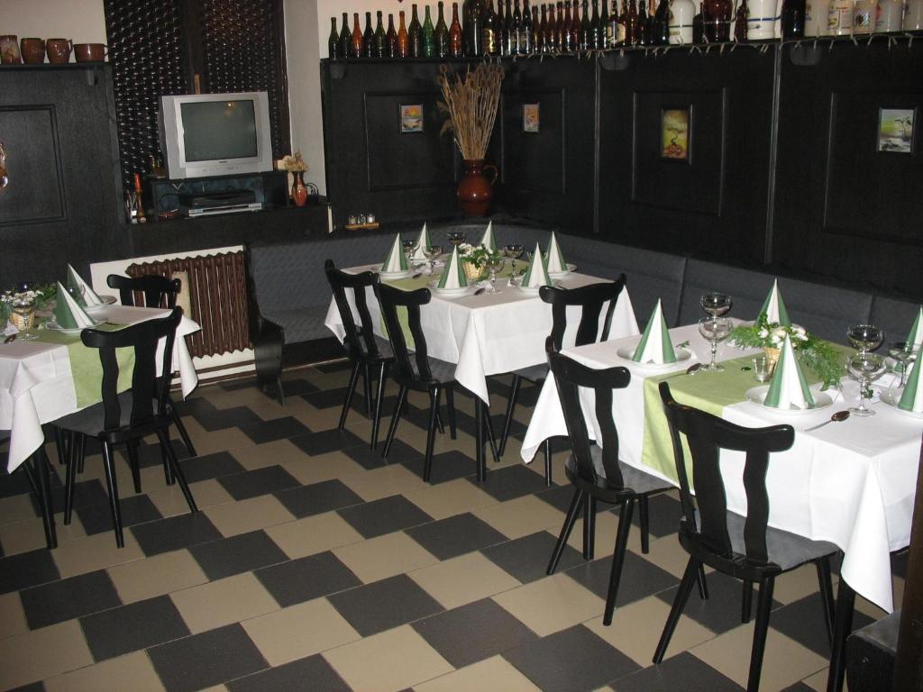 TV a/nebo společenská místnost v ubytování Hotel Kovarna