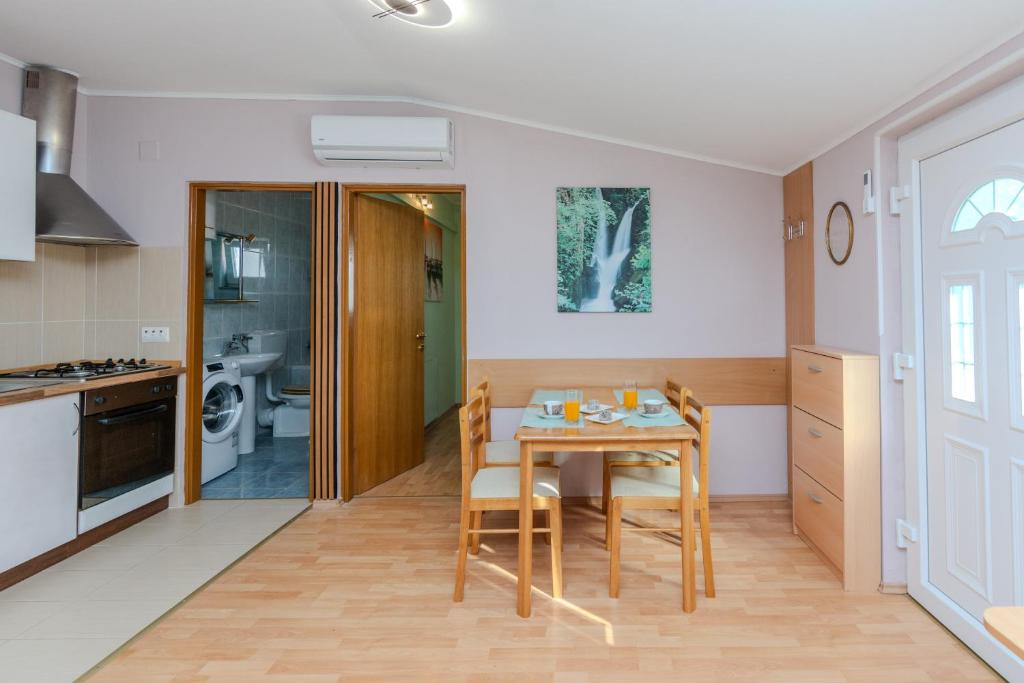 Kuchyňa alebo kuchynka v ubytovaní Apartments with parking spaces Vir - 18517