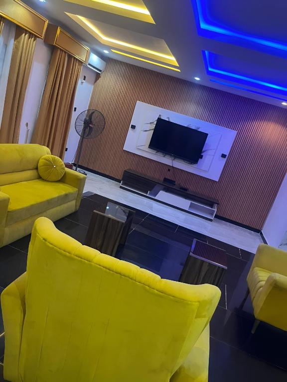 A television and/or entertainment centre at Ephpatha Apartment