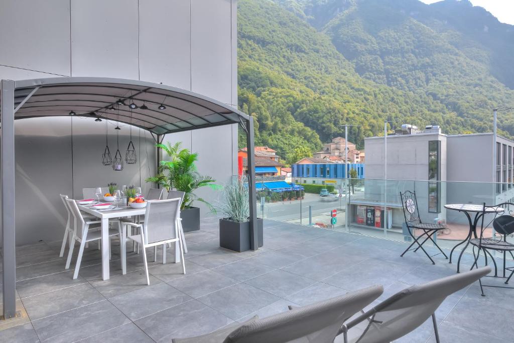 Nespecifikovaný výhled na hory nebo výhled na hory při pohledu z apartmánu