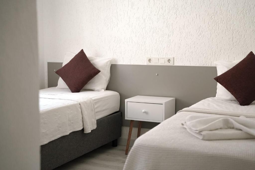 Ένα ή περισσότερα κρεβάτια σε δωμάτιο στο ULAŞ APART OTEL