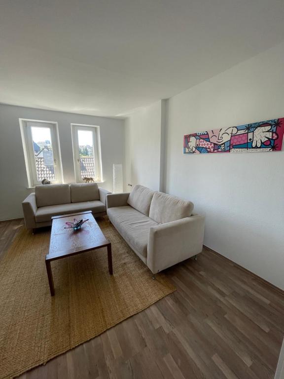 Posezení v ubytování Schönes Apartment nähe Düsseldorf