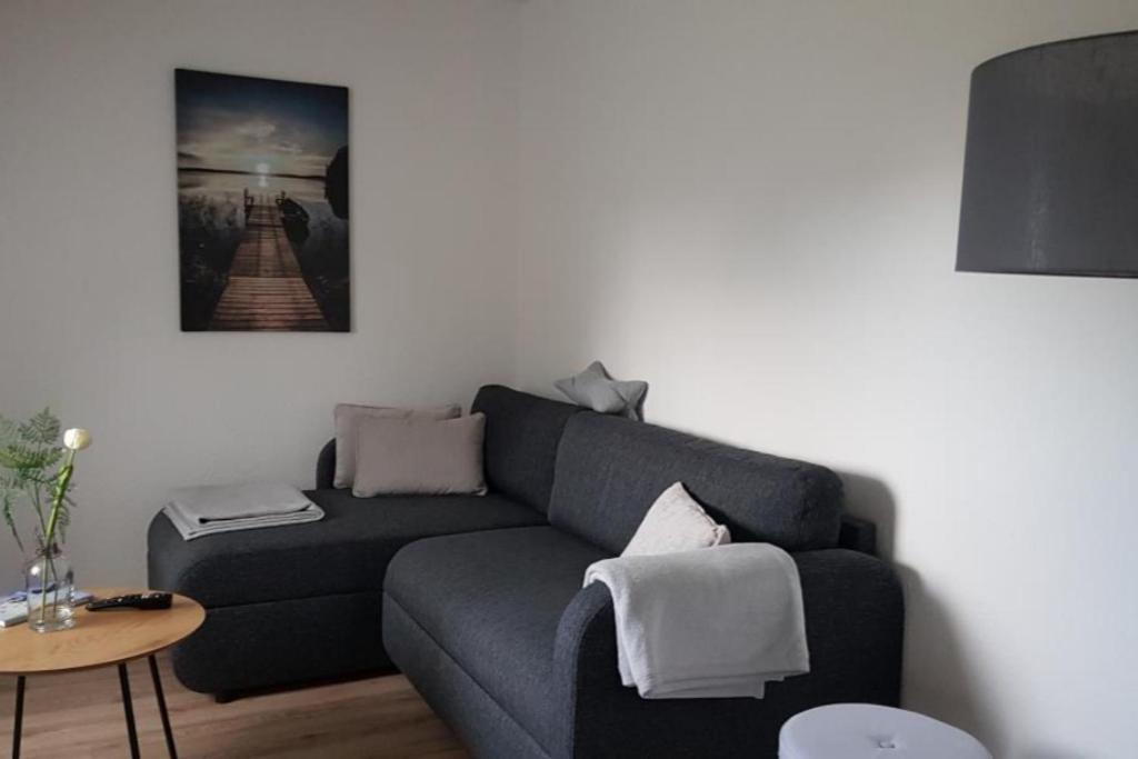 Χώρος καθιστικού στο NEU! Ferienwohnung Weitblick Jever