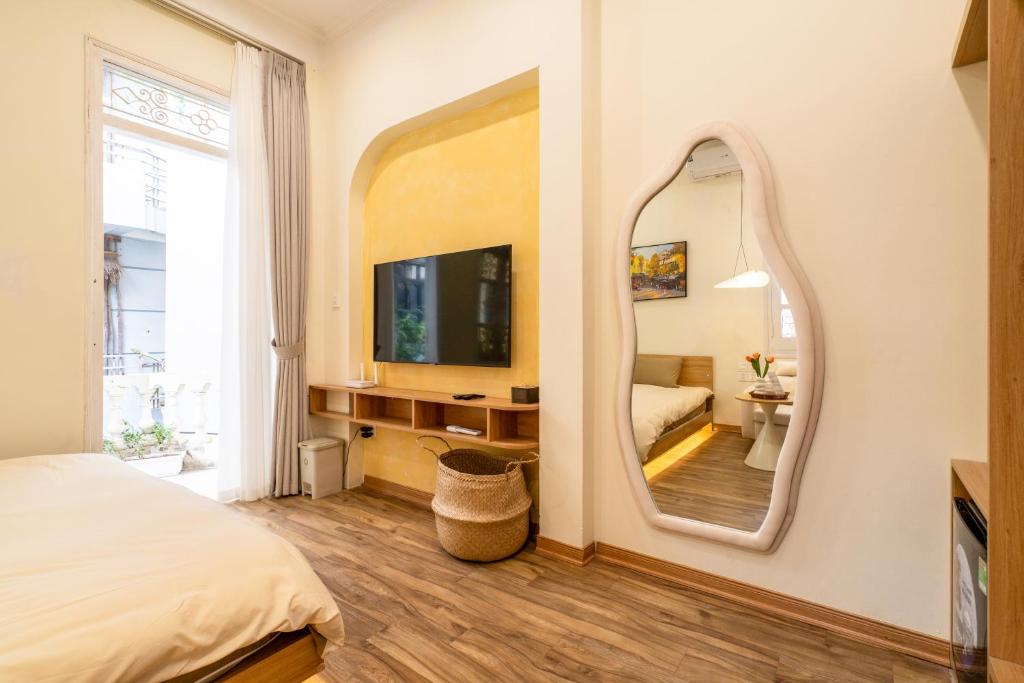 TV a/nebo společenská místnost v ubytování Dechill House