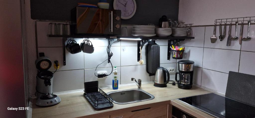 Köök või kööginurk majutusasutuses Ferienhaus an See