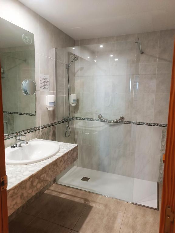 Koupelna v ubytování Hotel Rosi