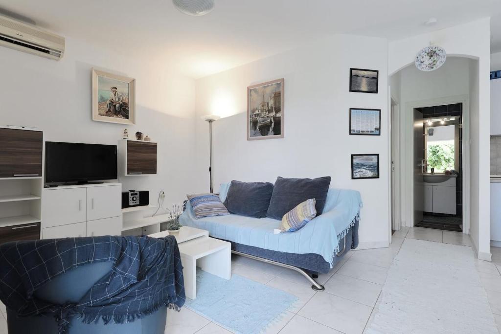 Televízia a/alebo spoločenská miestnosť v ubytovaní Apartments Djurdja