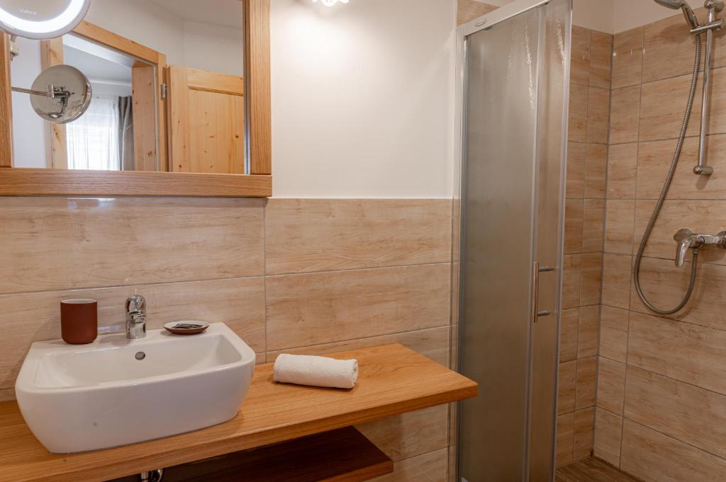 Koupelna v ubytování Hotel House Rozka